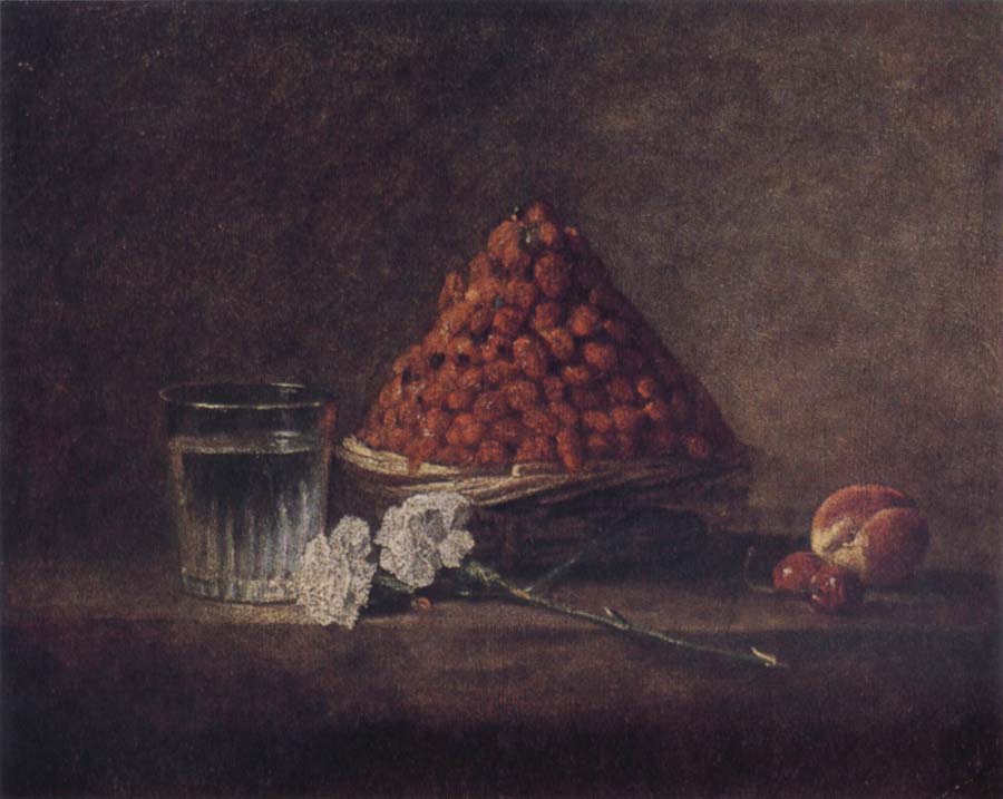 Still Life wtih Basket of Strawberries